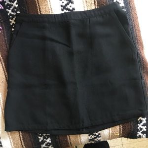 Black mini skirt